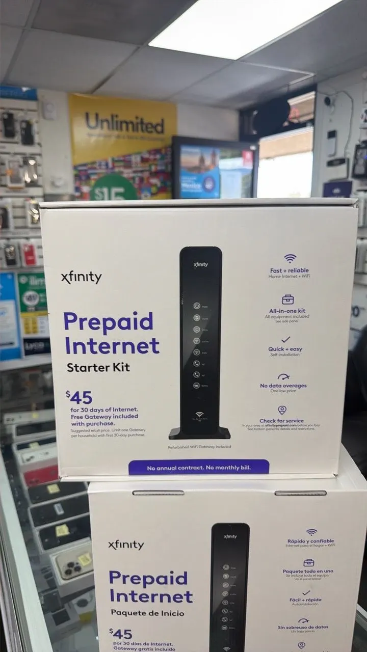 Xfinity Prepaid wifi every month $45 – Wi-Fi only